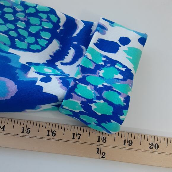 Lilly Pulitzer Skipper Popover 1/2 Zip Pullover Serene Blue Tropi Call Me Medium - Picture 12 of 12